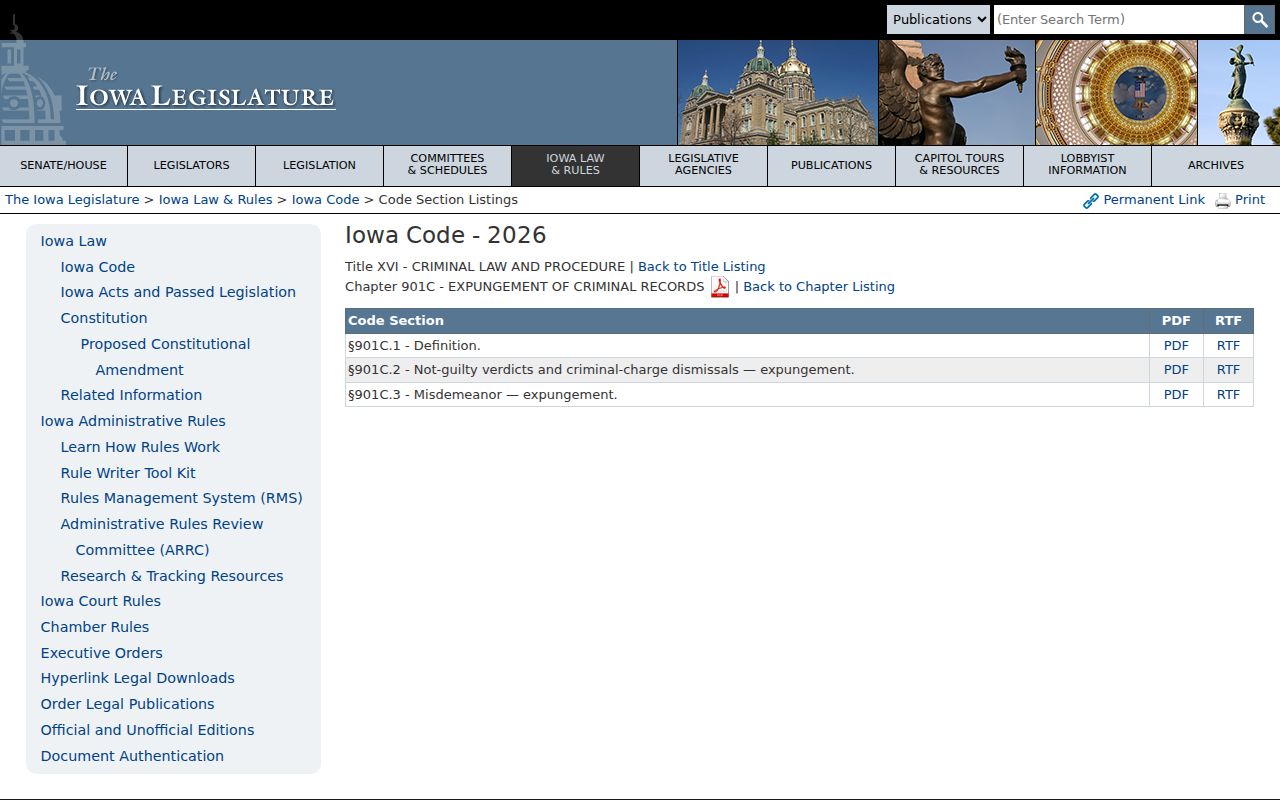 Iowa expungement law affecting Cerro Gordo County criminal case access