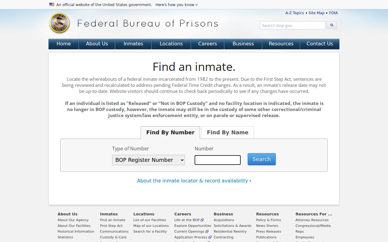 Federal inmate records related to Cerro Gordo County criminal history
